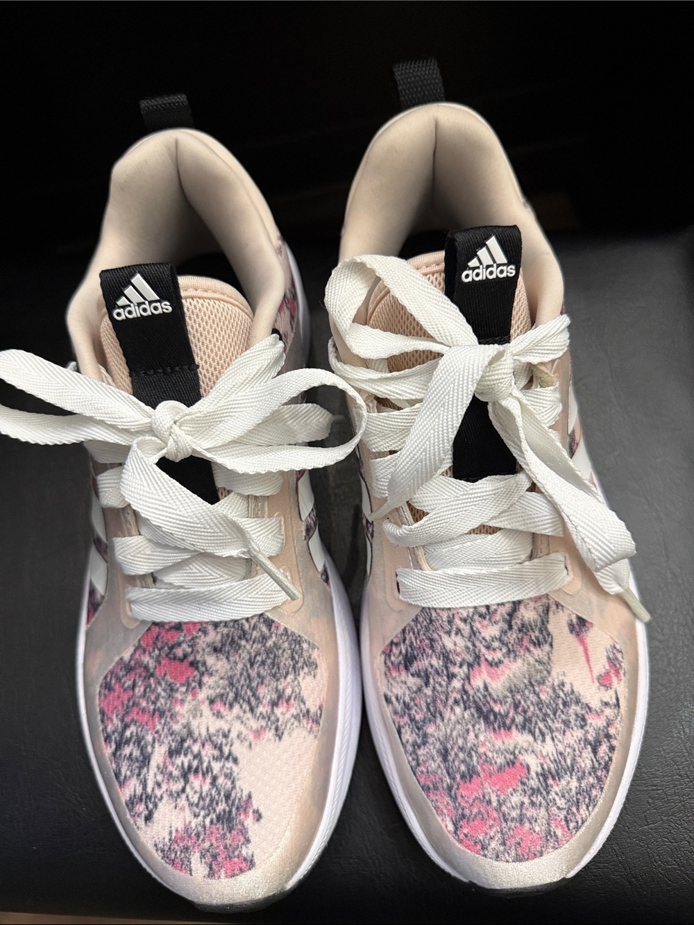adidas Women's Pink Patterned Athletic Sneakers